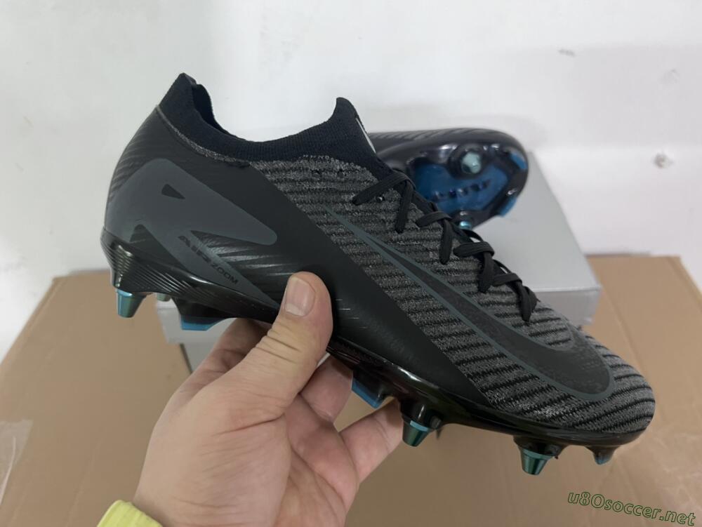 Men's Nike Air Zoom Mercurial Vapor 16 Elite SG Football Boots - Black/Silver/Blue