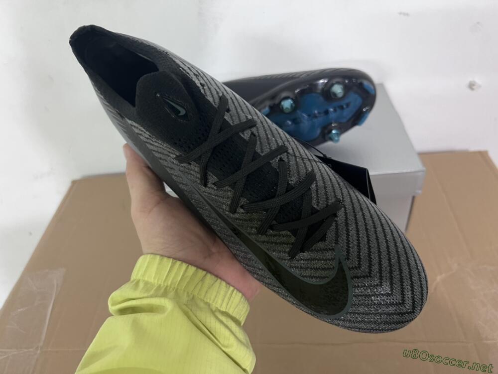Men's Nike Air Zoom Mercurial Vapor 16 Elite SG Football Boots - Black/Silver/Blue