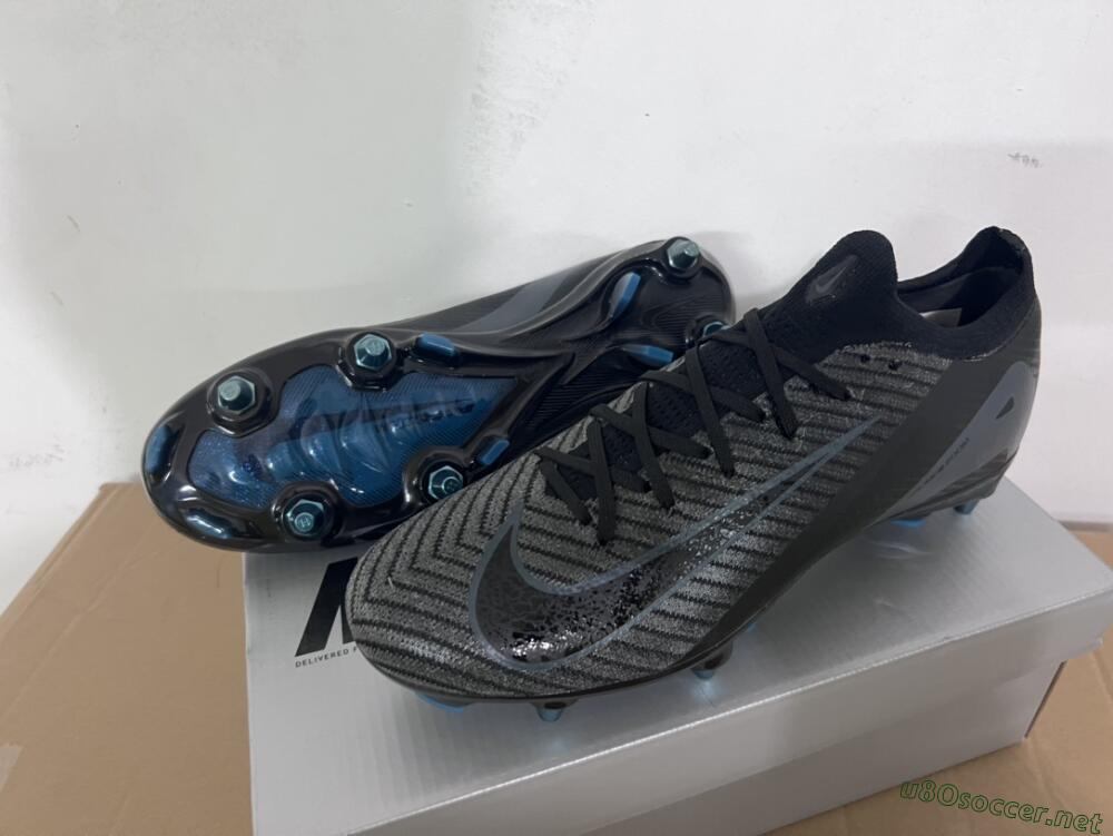 Men's Nike Air Zoom Mercurial Vapor 16 Elite SG Football Boots - Black/Silver/Blue