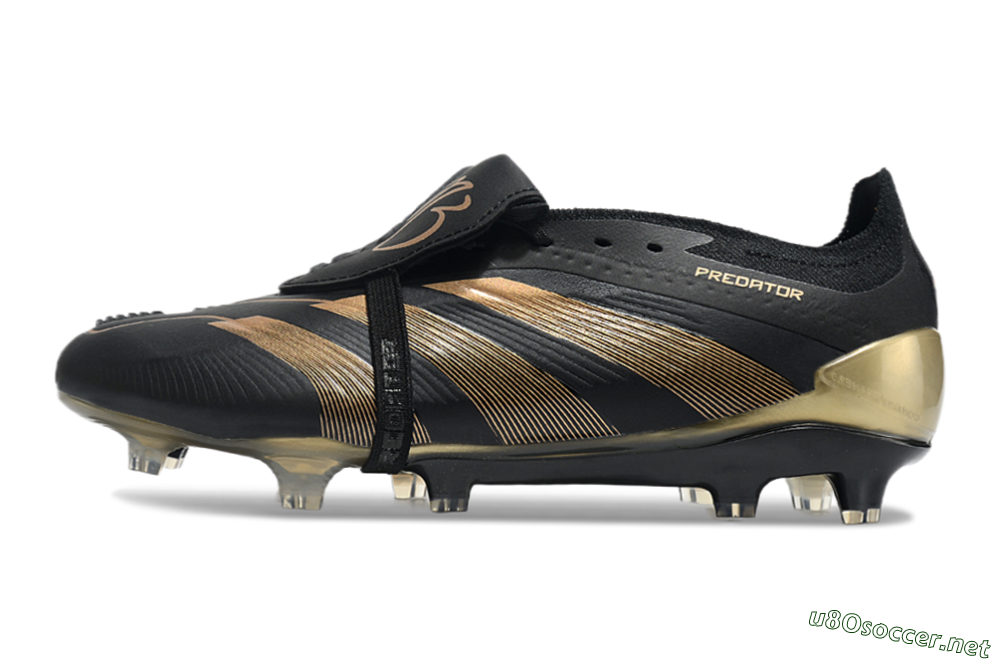 Men's Adidas Predator Elite Foldover Tongue FG Football Boots - Black/Gold 0