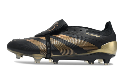 Men's Adidas Predator Elite Foldover Tongue FG Football Boots - Black/Gold
