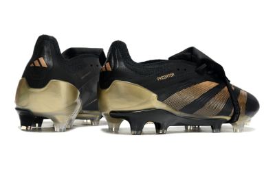 Men's Adidas Predator Elite Foldover Tongue FG Football Boots - Black/Gold