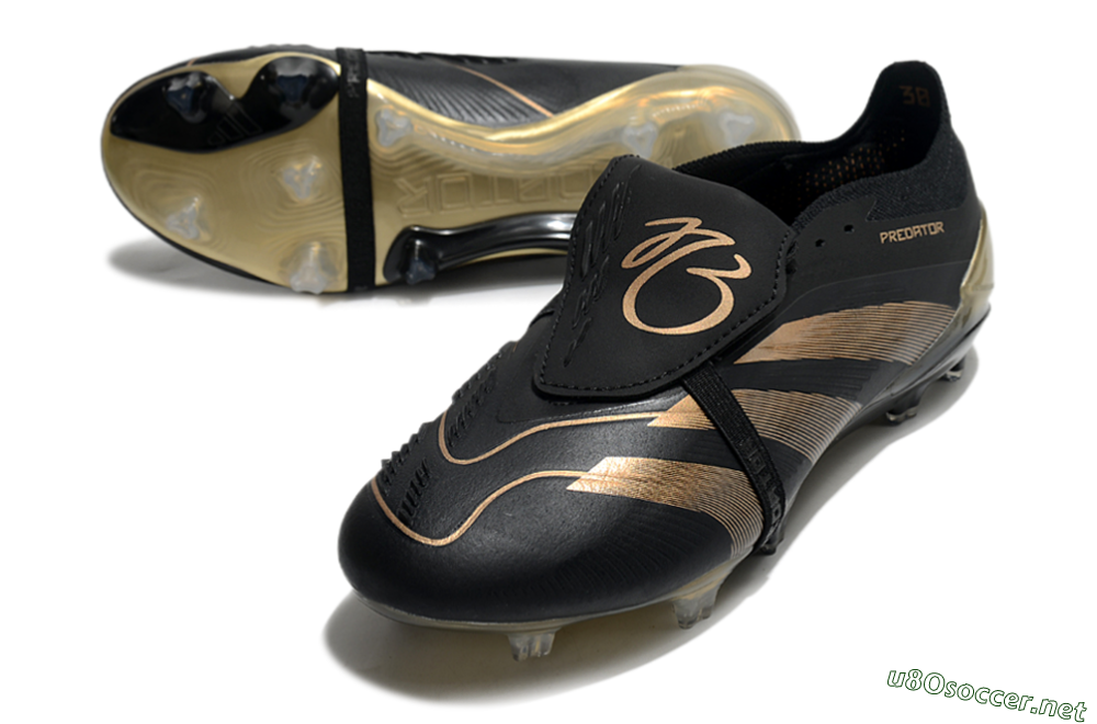 Men's Adidas Predator Elite Foldover Tongue FG Football Boots - Black/Gold 3
