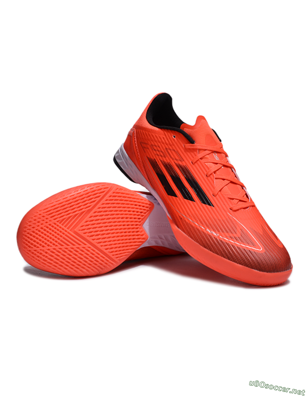 Unisex Adidas F50 Elite IC Football Shoes - Red/Black/White 3