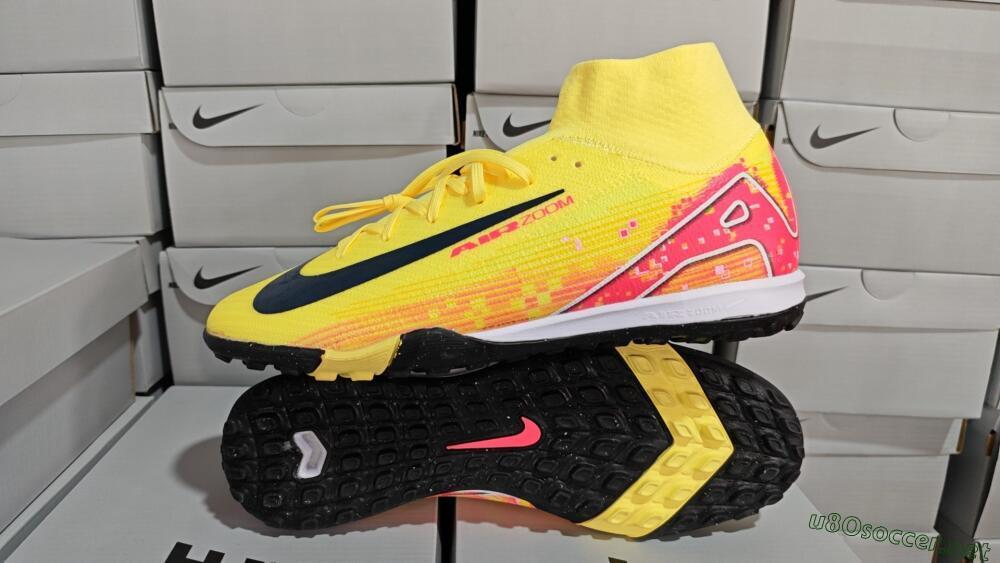 Men's Nike Air Zoom Mercurial Superfly 10 Elite TF Football Shoes - Yellow/Black/Red