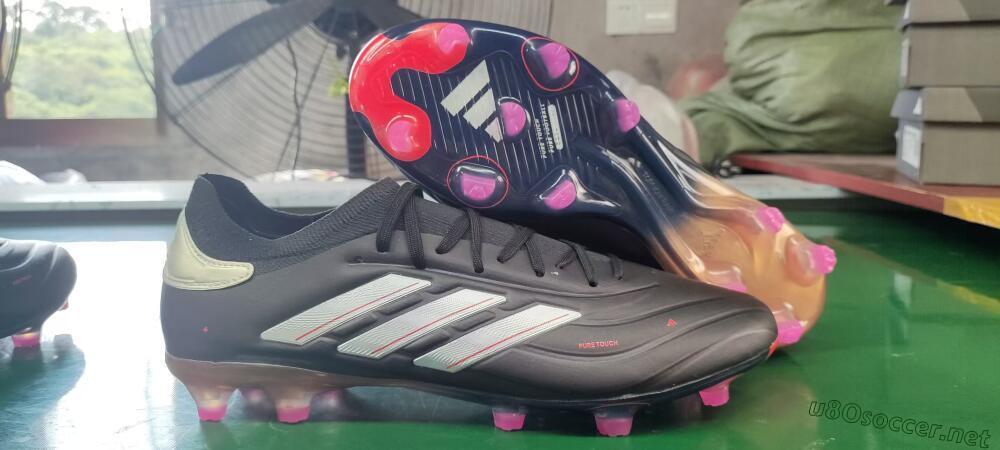 Men's Adidas Copa Pure 2 FG Football Boots - Black/White/Blue