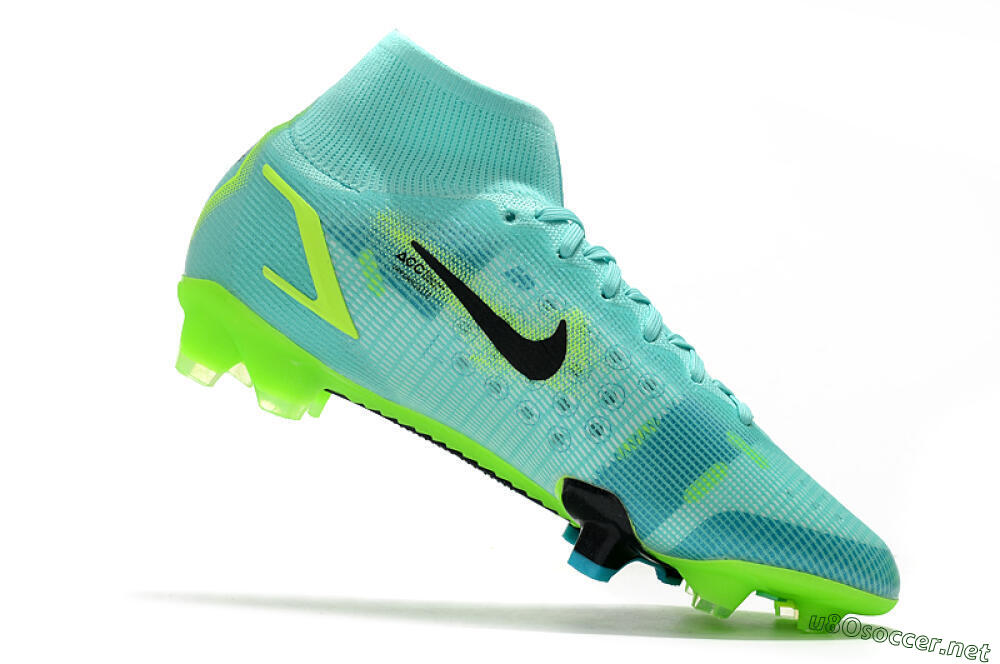 Unisex Nike Mercurial Superfly 8 Elite FG Football Boots - Jade/Black/Yellow 4