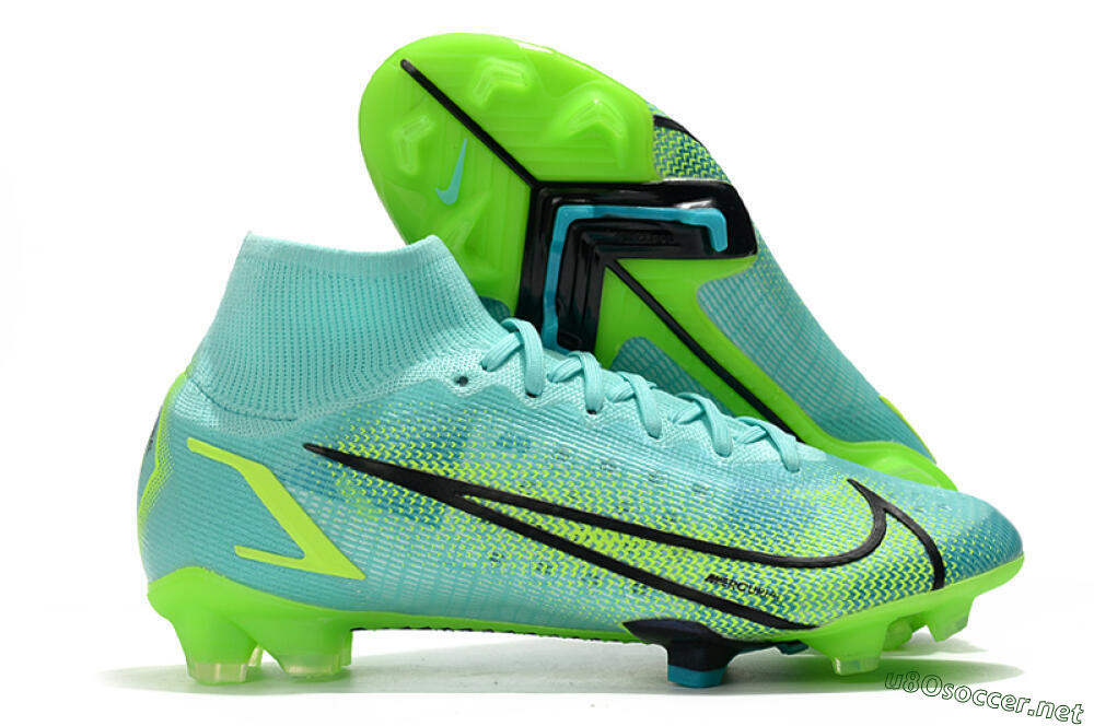 Unisex Nike Mercurial Superfly 8 Elite FG Football Boots - Jade/Black/Yellow 2
