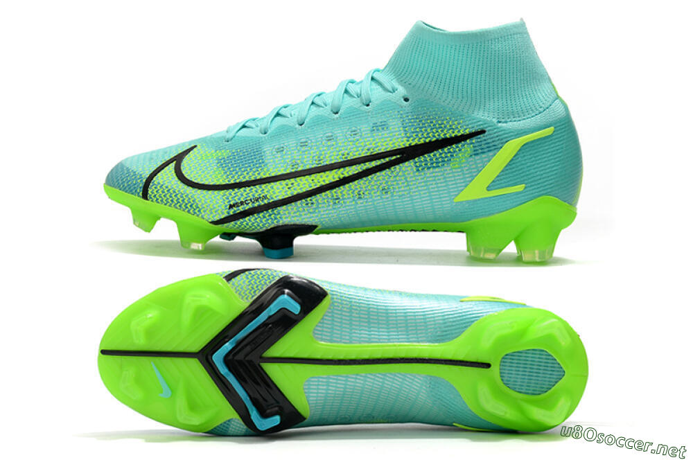 Unisex Nike Mercurial Superfly 8 Elite FG Football Boots - Jade/Black/Yellow 1