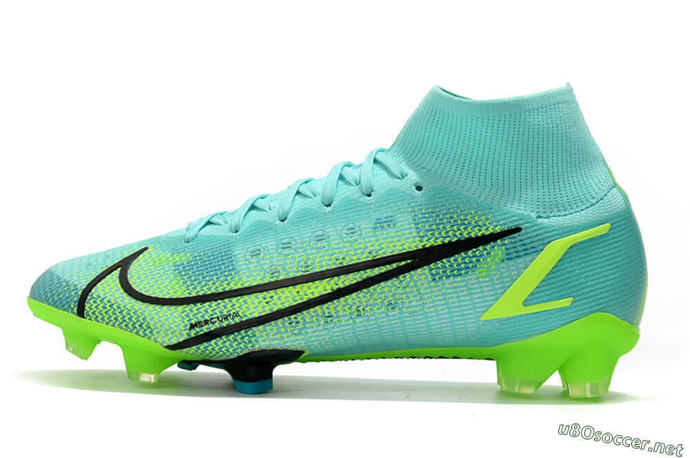 Unisex Nike Mercurial Superfly 8 Elite FG Football Boots - Jade/Black/Yellow 0