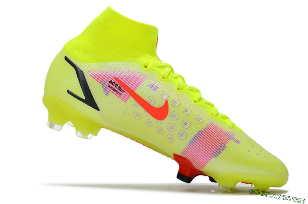 Unisex Nike Mercurial Superfly 8 Elite FG Football Boots - Yellow/Black/Red 4