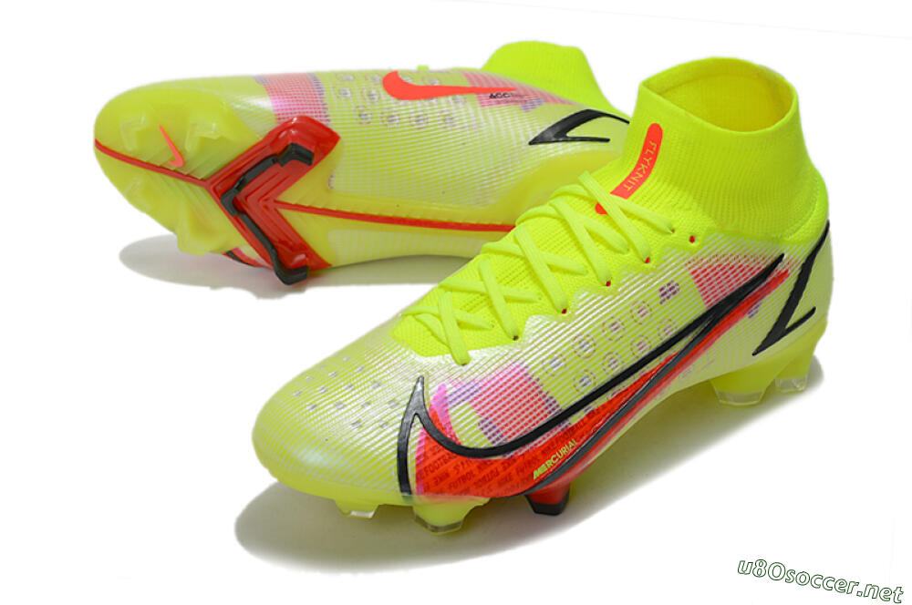 Unisex Nike Mercurial Superfly 8 Elite FG Football Boots - Yellow/Black/Red 3