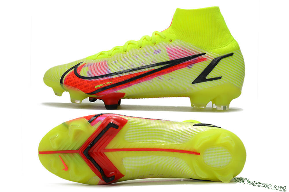 Unisex Nike Mercurial Superfly 8 Elite FG Football Boots - Yellow/Black/Red 1