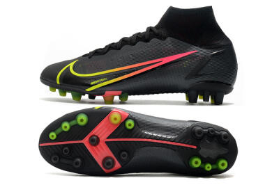 Men's Nike Mercurial Superfly 8 Elite AG Football Boots - Black/Yellow/Pink