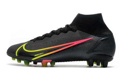 Men's Nike Mercurial Superfly 8 Elite AG Football Boots - Black/Yellow/Pink