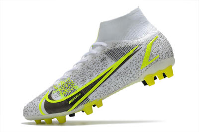 Men's Nike Mercurial Superfly 8 Elite AG Football Boots - White/Black/Yellow