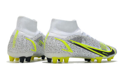 Men's Nike Mercurial Superfly 8 Elite AG Football Boots - White/Black/Yellow