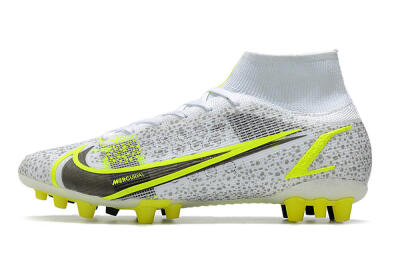 Men's Nike Mercurial Superfly 8 Elite AG Football Boots - White/Black/Yellow
