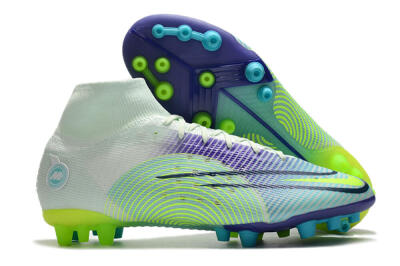 Men's Nike Mercurial Superfly 8 Elite AG Football Boots - Jade/Yellow/Blue