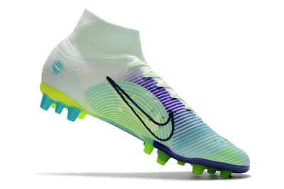 Men's Nike Mercurial Superfly 8 Elite AG Football Boots - Jade/Yellow/Blue