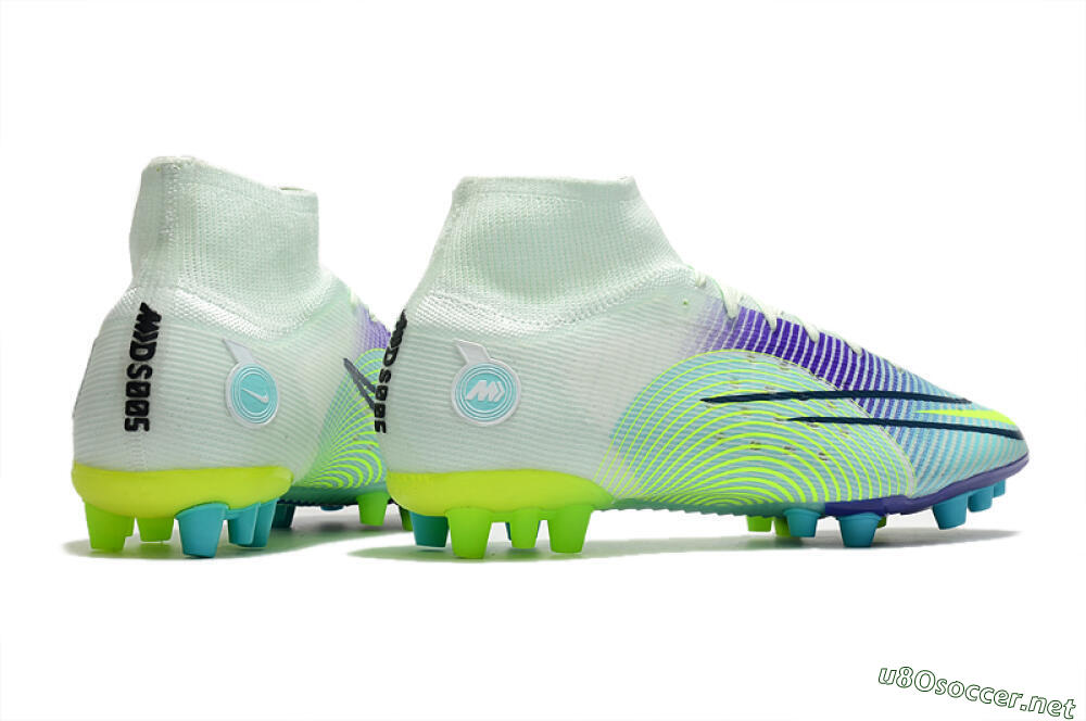 Men's Nike Mercurial Superfly 8 Elite AG Football Boots - Jade/Yellow/Blue 6