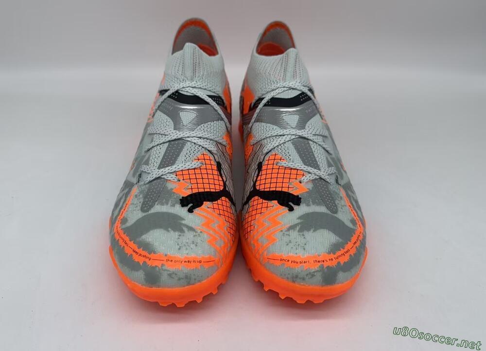 Men's Puma Future Ultimate TF Football Shoes - Silver/Red/White
