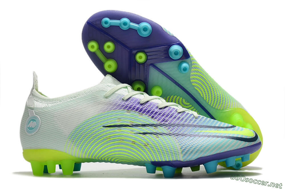 Men's Nike Mercurial Vapor 14 Elite AG Football Boots - Jade/Yellow/Blue 2