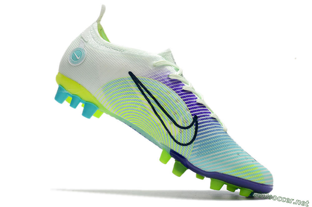 Men's Nike Mercurial Vapor 14 Elite AG Football Boots - Jade/Yellow/Blue 4