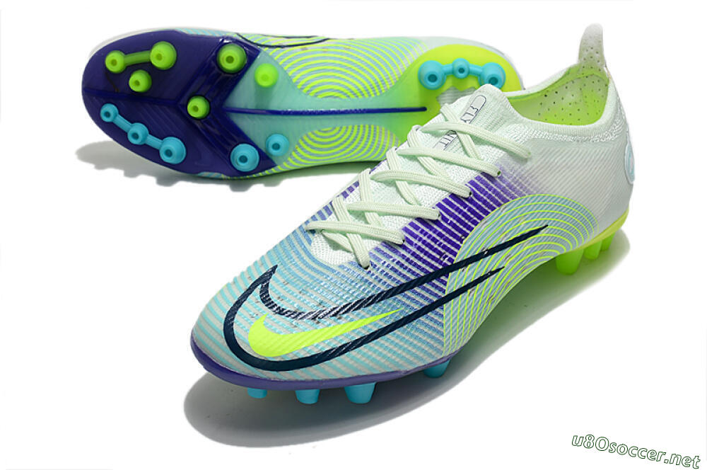 Men's Nike Mercurial Vapor 14 Elite AG Football Boots - Jade/Yellow/Blue 3