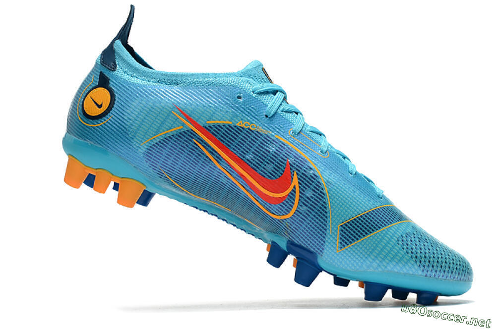 Men's Nike Mercurial Vapor 14 Elite AG Football Boots - Blue/Yellow/Red 4