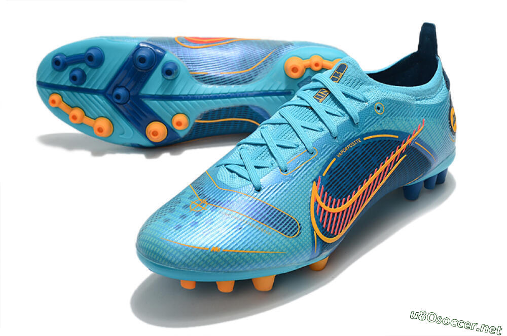 Men's Nike Mercurial Vapor 14 Elite AG Football Boots - Blue/Yellow/Red 3