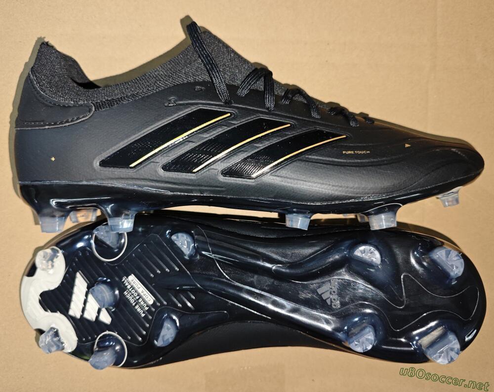 Men's Adidas Copa Pure 2+ FG Football Boots - Black/Gold/Blue