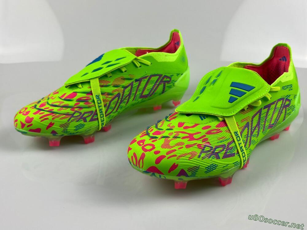 Unisex Adidas Predator Elite Foldover Tongue FG Football Boots - Yellow/Blue/Purple