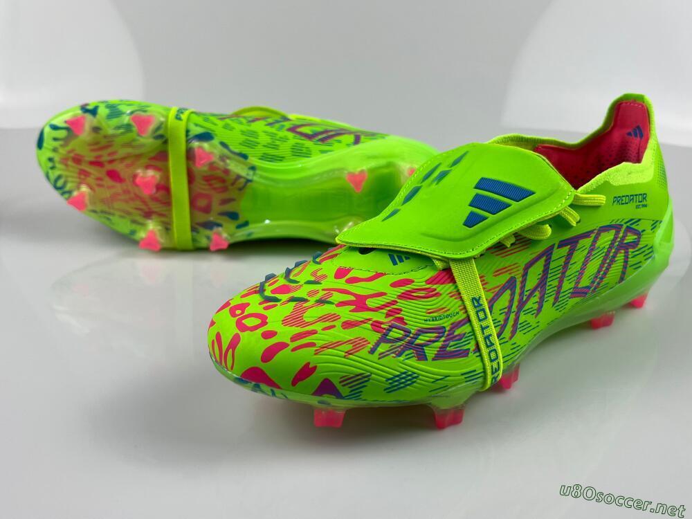 Unisex Adidas Predator Elite Foldover Tongue FG Football Boots - Yellow/Blue/Purple