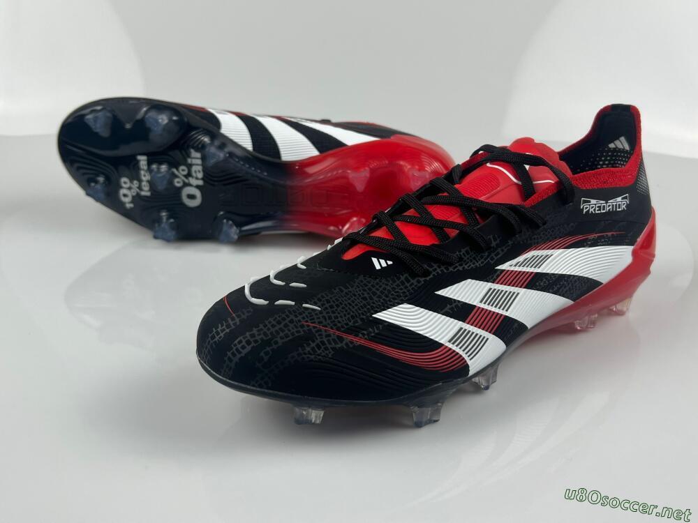 Unisex Adidas Predator 24 Elite FG Football Boots - Black/White/Red