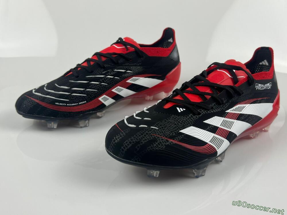 Unisex Adidas Predator 24 Elite FG Football Boots - Black/White/Red