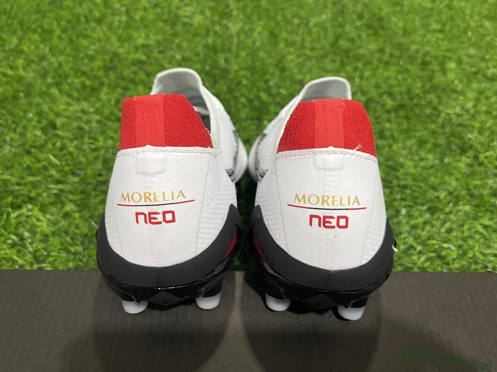 Men's Mizuno Morelia Neo 4 FG Football Boots - White/Black/Red