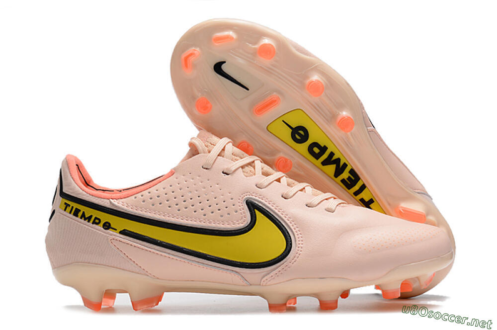 Men's Nike Tiempo Legend 9 Elite FG Football Boots - Pink/Yellow/Black 2