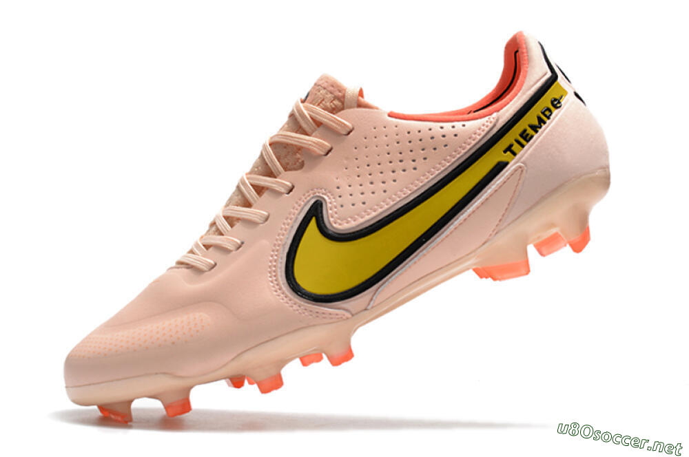 Men's Nike Tiempo Legend 9 Elite FG Football Boots - Pink/Yellow/Black 5
