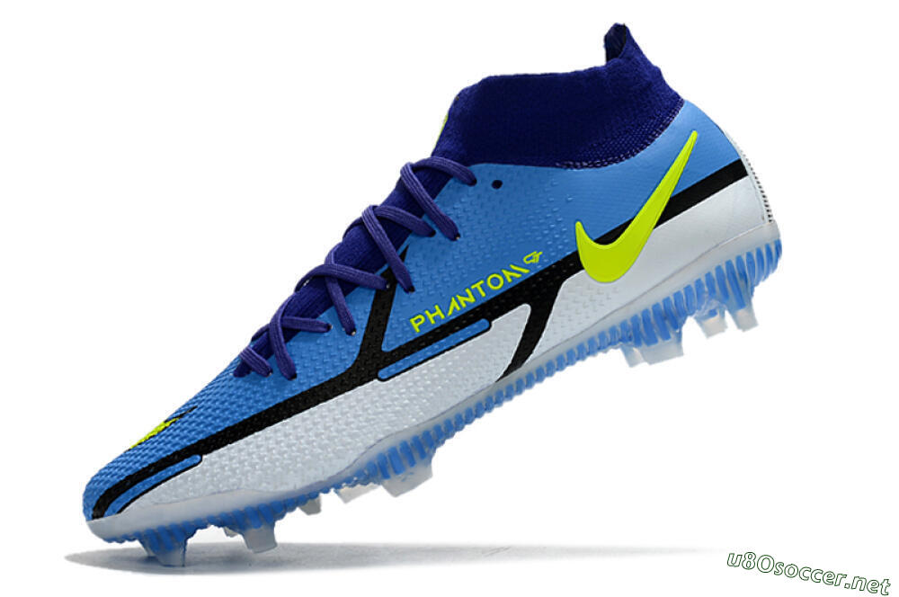 Men's Nike Phantom GT2 DF Elite FG Football Boots - Blue/Yellow/White 5