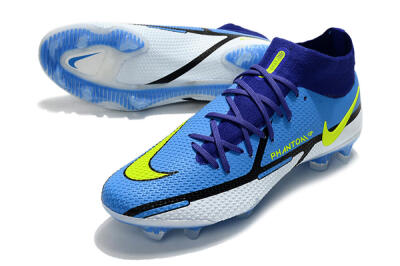 Men's Nike Phantom GT2 DF Elite FG Football Boots - Blue/Yellow/White
