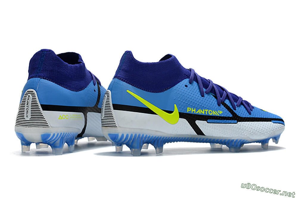 Men's Nike Phantom GT2 DF Elite FG Football Boots - Blue/Yellow/White 6