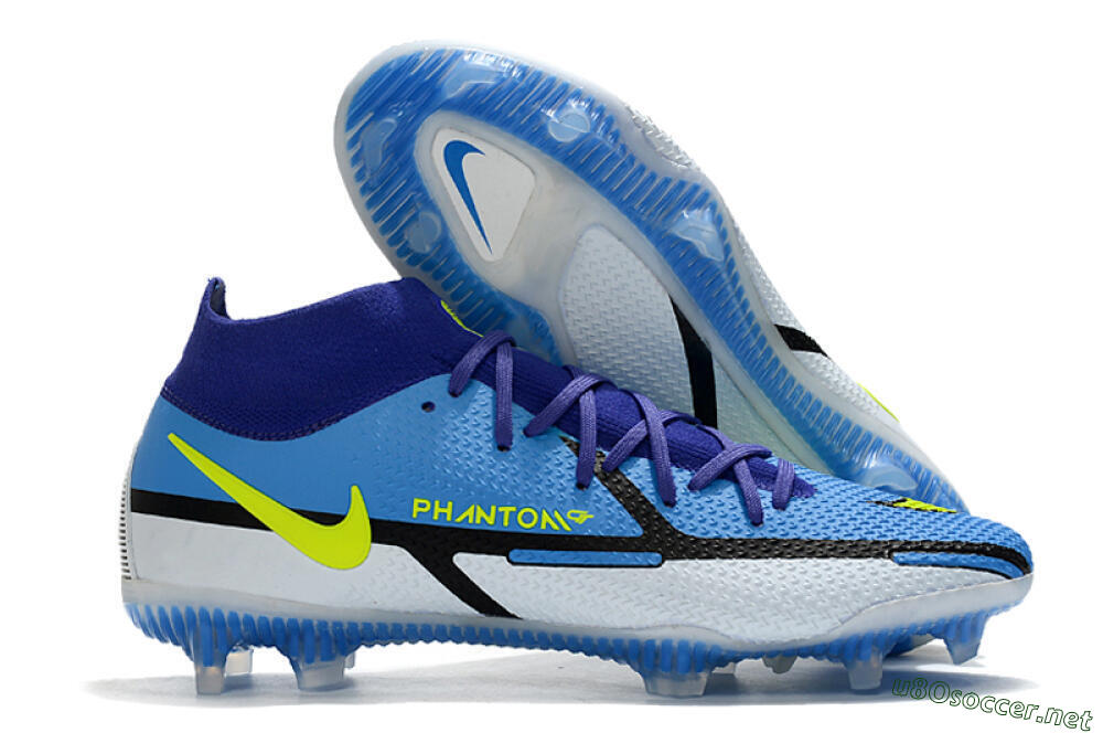 Men's Nike Phantom GT2 DF Elite FG Football Boots - Blue/Yellow/White 2