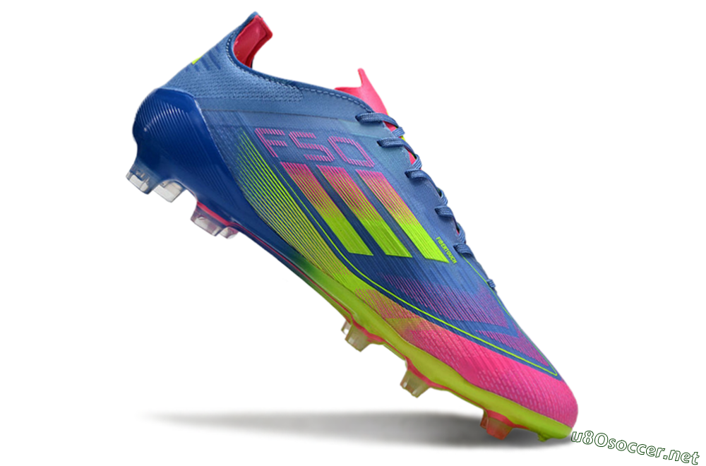 Men's Adidas F50 Elite TF Football Shoes - Blue/Pink/Yellow 4
