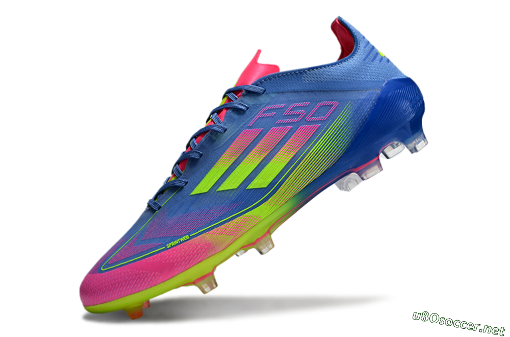 Men's Adidas F50 Elite TF Football Shoes - Blue/Pink/Yellow 5