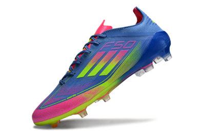 Men's Adidas F50 Elite TF Football Shoes - Blue/Pink/Yellow
