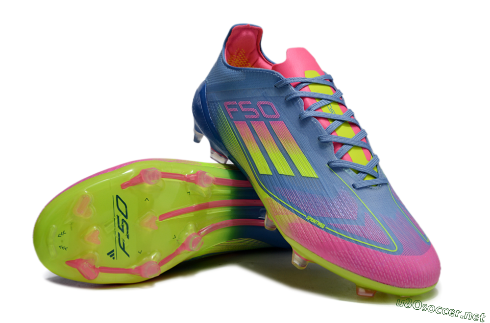Men's Adidas F50 Elite TF Football Shoes - Blue/Pink/Yellow 3