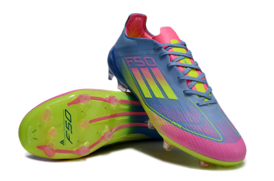 Men's Adidas F50 Elite TF Football Shoes - Blue/Pink/Yellow