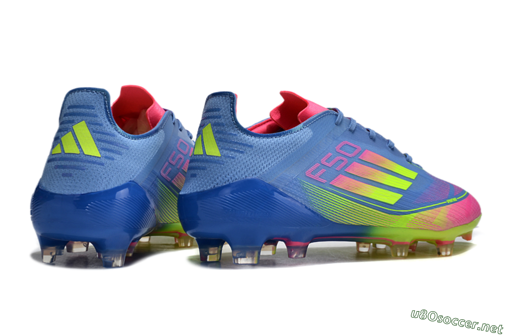 Men's Adidas F50 Elite TF Football Shoes - Blue/Pink/Yellow 6