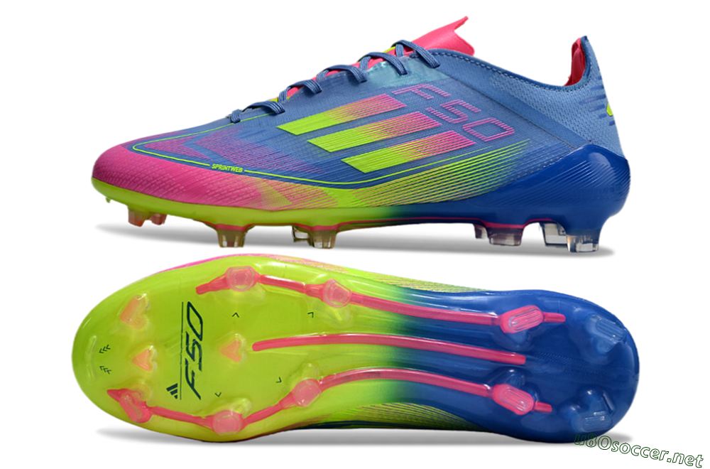 Men's Adidas F50 Elite TF Football Shoes - Blue/Pink/Yellow 1